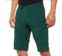 100% Ridecamp Shorts de vélo, vert, taille 34 pour homme
