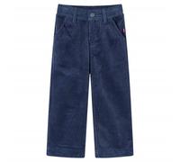 vidaXL Pantalon enfant garçons et filles Velours côtelé avec poches 5-6 ans Bleu marine 116