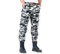Pantalons Pour Hommes Militaire Tactique Camouflage Cargo Salopette Formation Travail Hors Route Armée Vêtements Masculins Baggy Grande Taille Pantalon Droit Pour Hommes Camouflage blanc M