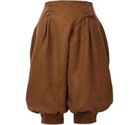Pantalons steampunk vintage pour femmes, pantalons médiévaux de la Renaissance, pantalons marrons de cavalier, déguisements de pirates, bloomers coloniaux coffee
