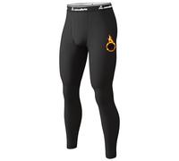 Pantalons thermiques pour homme onvallaria - Longs avec doublure en polaire, compression, couche de base athlétique, pour temps froid, 1, 2, 4 pièces, noir, Taille M