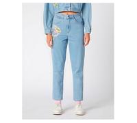Pantalons Wrangler Mom Jeans - WRANGLER - Taille haute - Femme - Regular - Bleu 26