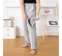 Pantalons Zipper Patient, D'incontinence Pratiques pour les Personnes Incontinentes d'aller aux Toilettes, Pantalon Post Opératoire, Le Sac à Urine Peut être Placé