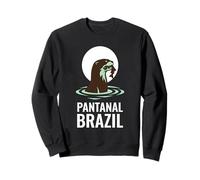 Pantanal Brésil Loutre géante Coucher de Soleil Sweatshirt
