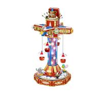 PANTASY Circus Paradrop Kit de construction pour adulte, carrousel mécanique avec mouvement vers le haut et vers le bas, modèle de brique cirque pour collectionneurs, décoration rétro et coffret