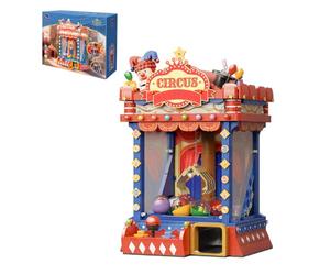 PANTASY Ensemble de construction de manèges de cirque rétro, modèle de construction de machines d'arcade de style arcade avec lumières et musique, ensemble de construction interactif pour