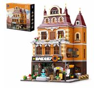 PANTASY Kit de Construction de Boulangerie européenne - Kit de Construction Historique pour Adultes et Adolescents, Comprenant Une Boulangerie, Une Salle de Sport, des Quartiers d'habitation et Un