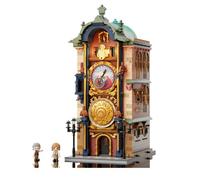 PANTASY Kit de construction d'horloge astronomique de Prague - Tour d'horloge gothique - Modèle architectural avec cadrans astronomiques mobiles - Modèle historique de collection pour adultes