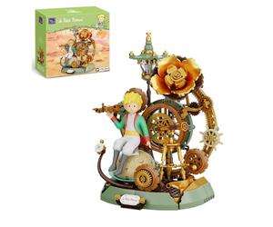 PANTASY The Little Prince Starry Journey - Diorama mécanique inspiré de Steampunk avec base de planète, engrenages et télescope - Modèle d'affichage à collectionner