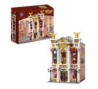 PANTASY Théâtre Européen Vintage - Maquette Modulaire avec Lustre en Cristal, Dôme Transparent, Scène de Rue Extensible, Cadeau pour Adultes