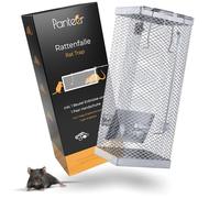 Panteer ® Ensemble Complet de pièges à Rats Comprenant Un piège Vivant, des Gants et des cacahuètes comme appât - Fermeture sûre en 0,2 Seconde - Entièrement galvanisé - Souricière