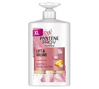 Pantene Moisturizing Shampoo with Biotin and Rose Water for Volume and Nutrition, XL Bottle with Dispenser, 1 Litre
