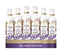 Pantene Mousse capillaire pour volume, spray de protection thermique, produits épaississants pour femmes, 6 x 200 ml, volumisante pour des cheveux plus épais, plus volumineux, non collante avec de la