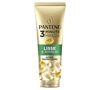 Pantene Pro-V Lisse & Soyeux Après-Shampooing 3 Minute Miracle 220ml pour Cheveux Frisés et Secs, Formule Pro-V avec Active Nutri-Plex, Aide à Lisser et Régénérer les Cheveux. Acide Hyaluronique