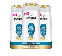 Pantene Pro-V Shampoing et après-shampooing et traitement ligne classique 3 en 1 pour des cheveux sains et brillants - Soin en une seule étape - Maxi format - 3 x 675 ml