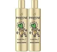 Pantene Pro-V x Keith Haring Art Collection Lisse & Soyeux Miracle Shampoing 250ml Cheveux Frisés et Secs, Formule PRO-V avec Active Nutri-Plex, Aide à Réparer les Cheveux Secs, Ternes et Frisés