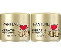 Pantene Pro-V x Keith Haring Art Collection Repair & Protect Keratin Protect Masque Capillaire 300ml Cheveux Secs et Abîmés, Aide à Réparer 6 Mois de Dommages, en 1 Application (Lot de 2)