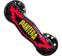 Pantera - Flammes - Badge - Epingle en acier inoxydable RO13901 (Taille unique) (Rouge/Noir/Jaune)