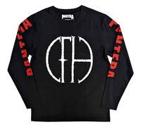 Rock Off officially licensed products Pantera T Shirt Frayed Band Logo Nouveau Officiel Unisex Noir Long Sleeve Size M