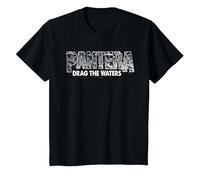 Pantera Logo Officiel en Peau de Serpent Drag The Waters T-Shirt, Enfant, Noir, 10 Ans