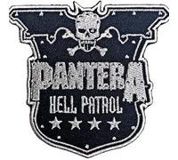 Pantera - Pantera Patch Hell Patrol Band Logo Nouveau Officiel Noir Embroidered Woven Iron Size Accessory Size