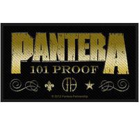 Pantera - Patch "101 Proof", tissu tissé RO8081 (taille unique) (Noir/Or)
