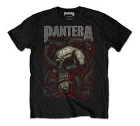 Pantera 'Serpent Skull' (Noir) T-Shirt - NOUVEAU ET OFFICIEL