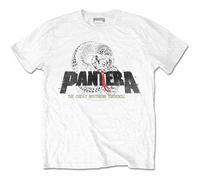 Pantera 'Snake Logo' (Blanc) T-Shirt - NOUVEAU ET OFFICIEL