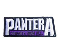 Pantera - Rock Off officially licensed products Pantera Patch Cowboys From Hell Band Logo Nouveau Officiel Embroidered Woven Size Accessory Size