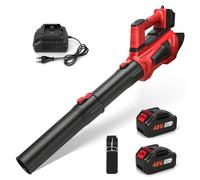 panthem Souffleur à feuilles sans fil compatible Makita 18 V, avec batteries 2 x 3 Ah, 225 km/h, 5 vitesses sans fil, 30 000 tr/min, débit d'air 600 m³/h pour jardin, feuilles, poussière et neige