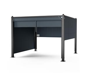 Pantheon Cortina Pavillon 3x3 m | résistant aux intempéries | aluminium | thermolaquée | volets roulants