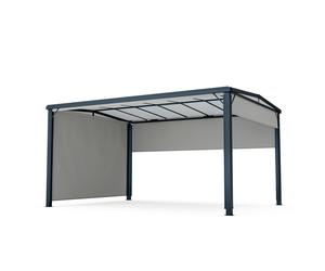 Pantheon Cortina Solid Sky Pergola 3x4 | résistante aux intempéries | thermolaquée | volets latéraux