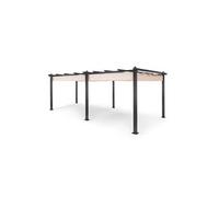 Pantheon Pergola auvent 3x6 m aluminium Parasol Polyester Tonelle - Pavillon