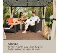 Pantheon Solid Sky Ambient Solar Pergola avec toit 3x4m polycarbonate aluminium éclairage