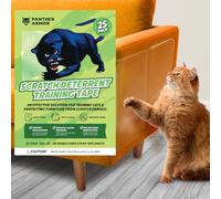 Panther Armor Mega Pack de 25 feuilles de protection pour meubles pour chat, sans épingles, durables, transparents, bandes d'entraînement pour chat