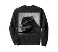 Panther Black Big Cat Jaguar Cougar Mountain Lion Yeux Verts Sweatshirt