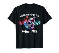 Panther Ligne Coeur Panther Heart T-Shirt