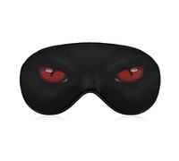 Panther Masque de sommeil pour les yeux rouges Visage d'animal avec les yeux bandés pour dormir Couverture de masque pour les yeux occultant élastique pour une nuit complète de sommeil, de voyage et