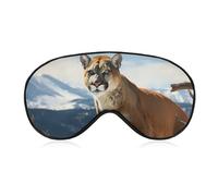 Panther Mountain Lion Masque de sommeil doux et confortable avec sangle réglable pour homme et femme