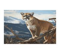 Panther Mountain Lion - Petit tapis lavable avec envers en caoutchouc antidérapant pour cuisine, chambre à coucher, salle de bain, décoration de sol