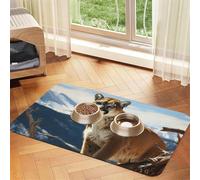 Panther Mountain Tapis de nourriture pour chien motif lion de montagne 40,6 x 61 cm, antidérapant, super absorbant, passe au lave-vaisselle, pour la nourriture et l'eau, joli tapis d'alimentation à