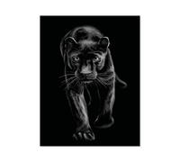 Panther: Portrait Artistique, esquissé, en Noir et Blanc，1000 Pièces Puzzle pour Adultes Enfants Adolescents, Intelligence Soulagement du Stress Divertissement Papier Jouets -L59