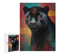 Panther Power Wild Cat Art Print Puzzle 1000 Pièces Educa Jouet en Bois Cadeau Unique Décoration Intérieure Jeu Éducatif Challenge Toy Adultes Et Enfants À Partir De 14 Ans 500 PCS