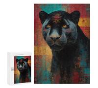 Panther Power Wild Cat Art Print Puzzle 1000 Pièces Educa Jouet en Bois Cadeau Unique Décoration Intérieure Jeu Éducatif Challenge Toy Adultes Et Enfants À Partir De 14 Ans 300 PCS