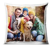 Panther Print Housse de Coussin personnalisée avec Impression Photo Haute résolution, 40 x 40 cm - en Peluche Douce - Cadeau personnalisé pour Elle et Lui - Coussin Non Inclus