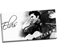 Panther Print Impression sur toile Motif Elvis Presley Noir/blanc 76 x 41 cm