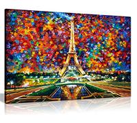 Panther Print Leonid Afremov Abstrait Peinture à l'huile sur toile Art mural Impression Décoration d'intérieur, Paris of My Dreams, 31x20cm (12x8in)