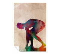 Panther Print Swimmer Sport Art 2 Poster sans cadre, images pour murs de maison, chambre, salon et salle de bain 46 x 31 cm