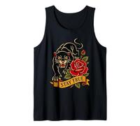 Panther Rose Traditional Tattoo Flash Stay True Old School Débardeur