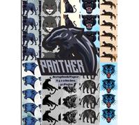 Panther Scrapbook Paper 8.5 x 11 Inches, 40 Pages: 20 Double Sided Sheets with 10 Unique Designs
